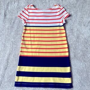 GAP‎ Girls Nautical Striped Shift Dress w/ Shoulder Buttons Size 8